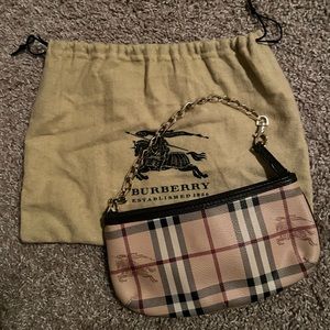 Small Nova Check Burberry Wristlet